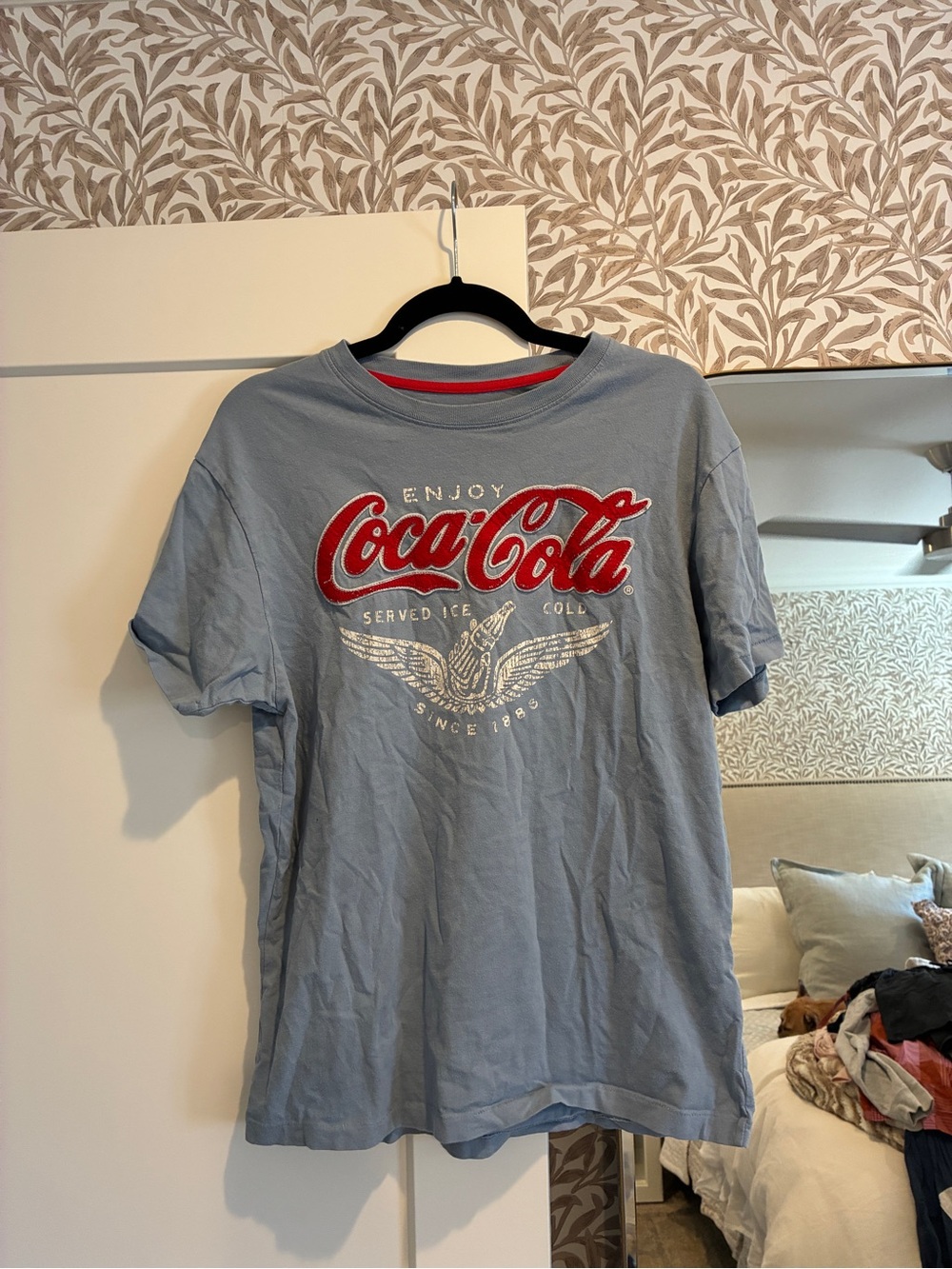 Coca Cola Light Blue Graphic Logo T-Shirt